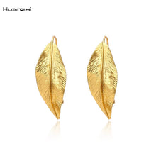 Load image into Gallery viewer, 2020 Retro Gold Color Metal Leaf Stud Earrings Geometric Irregular Plant Earring for Women Girls Party Travel Jewelry