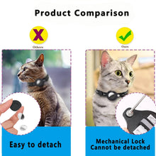 Load image into Gallery viewer, Cat Airtag Holder Collar Breakaway Reflective Strips Adjustable Kitten Collar Waterproof Cat Bell Collar Pet Air Tag Case Collar