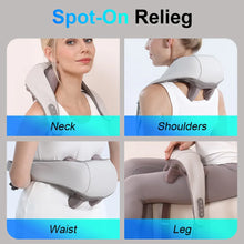 Load image into Gallery viewer, Electric Heated Neck Shoulder Massager Wireless Neck Cervical Back Kneading Massager Shawl Muscle Relaxing Trapezius Massager