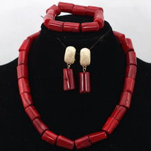Load image into Gallery viewer, Wonderfu Birthday Gift Natural Coral Beads Necklace Set African Coral Necklace Jewelry Set Cheap Beads ABL534