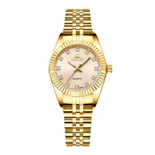 Load image into Gallery viewer, Luxury Couple Watch Golden Fashion Stainless Steel Lovers Watch Quartz Wrist Watches for Women & Men Analog Wristwatch