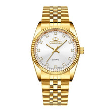 Load image into Gallery viewer, Luxury Couple Watch Golden Fashion Stainless Steel Lovers Watch Quartz Wrist Watches for Women & Men Analog Wristwatch