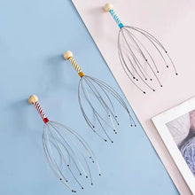 Load image into Gallery viewer, 1PC Octopus Head Massager Stainless Steel Engraved Head Relaxer Brain Massage Claw Scalp Scratcher Itch Reliever Random Color