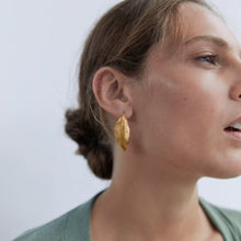 Load image into Gallery viewer, 2020 Retro Gold Color Metal Leaf Stud Earrings Geometric Irregular Plant Earring for Women Girls Party Travel Jewelry