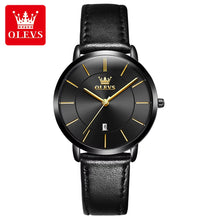 Load image into Gallery viewer, Experience Elegance with the 5869 Ultra Thin Leather Strap Women's Watch - Waterproof Quartz Timepiece for Effortless Style