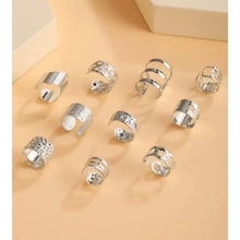 Load image into Gallery viewer, 5/15 Pcs Set of Hollow Leaf Design Clip on Earrings, Zinc Alloy Jewelry Simple Punk Style Personality Female Ear Decor
