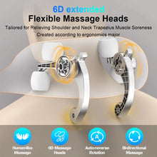 Load image into Gallery viewer, Electric Heated Neck Shoulder Massager Wireless Neck Cervical Back Kneading Massager Shawl Muscle Relaxing Trapezius Massager
