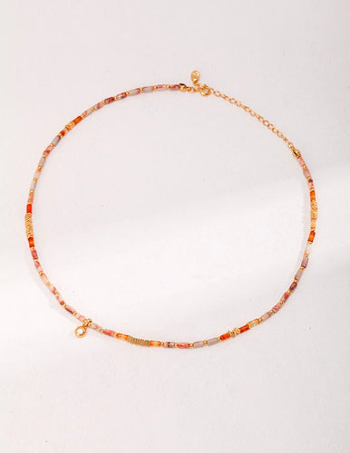 Maple and Ginkgo Leaf Silver Necklace