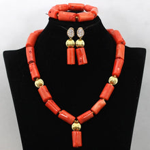 Load image into Gallery viewer, Wonderfu Birthday Gift Natural Coral Beads Necklace Set African Coral Necklace Jewelry Set Cheap Beads ABL534
