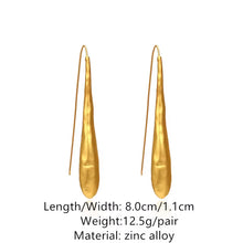 Load image into Gallery viewer, 2020 Retro Gold Color Metal Leaf Stud Earrings Geometric Irregular Plant Earring for Women Girls Party Travel Jewelry
