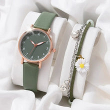 Load image into Gallery viewer, New Watch for Women Dress Romantic Bracelet Wristwatch Fashion Ladies Leather Quartz Watch Clock Women Montre Femme
