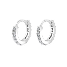 Load image into Gallery viewer, 1Pair Stainless Steel Minimal Hoop Earrings Crystal Zirconia Small Huggie Thin Cartilage Earrings Helix Tragus Piercing Jewelry
