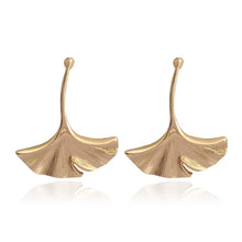 Load image into Gallery viewer, High Quality Elegant Ginkgo Leaf Earrings Gold Color Leaf Shape Stud Earrings for Trendy Women Party Jewelry Best Gift for Mom
