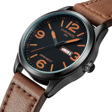 Load image into Gallery viewer, CHRONOS Top Brand Luxury Watch JAPAN MOVT Men&#39;S Watch Men Watch Date Week Leather Clock Saat Relogio Masculino Zegarek Meski
