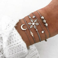 Load image into Gallery viewer, Bohemian Star Moon Snowflake Opal Bracelet Set
